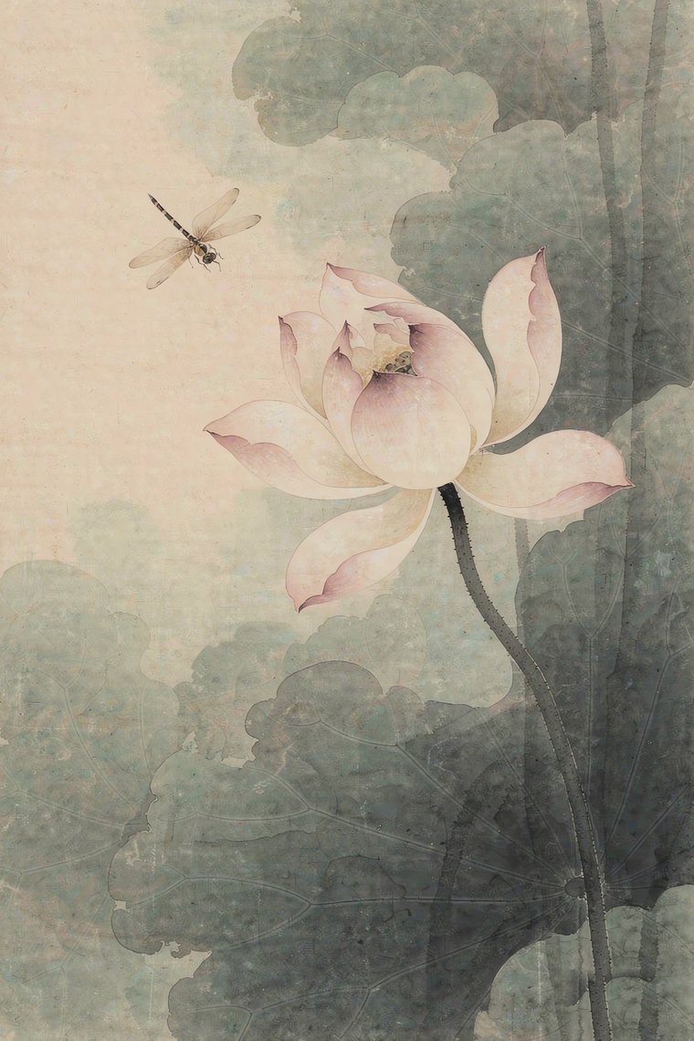 Lotus pond art print